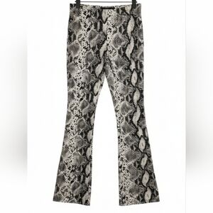 Good Luck Gem Snake Print Flare Pants